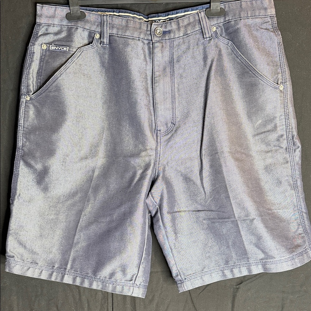 Enyce Silver Jean Shorts for Men